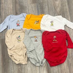 6 Gap Snow White Dwarf Bodysuits